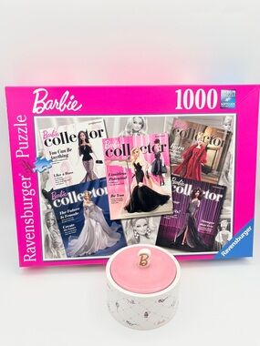 Barbie Bundle Ravensburger Puzzle 1000pc Hallmark Trinket Box 2016